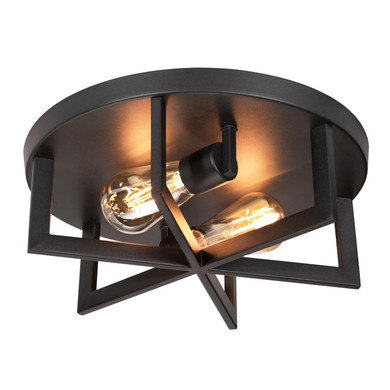 Flush Mounts Cage Style by AFX Lighting ( 162 | RIRF14MBBK Rivers ) 