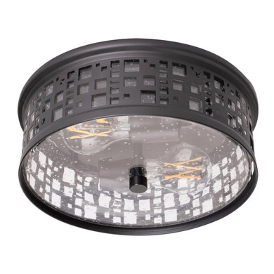 Flush Mounts Drum Shade by AFX Lighting ( 162 | RSCF11MBBK Roscoe ) 