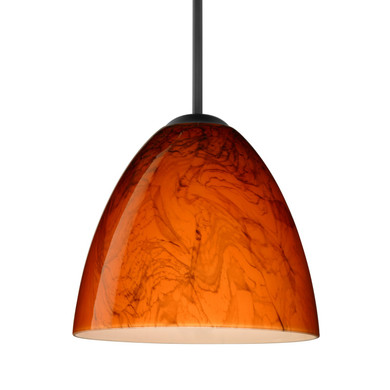Mini Pendants Glass Down by Besa ( 74 | 1JT-4470HB-LED-BK Besa Vila Pendant ) 