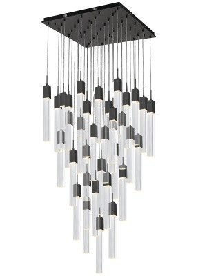 Large Chandeliers Multi-Port/Cascade by Avenue Lighting ( 192 | HF1903-41-GL-BK-C The Original Glacier ) 