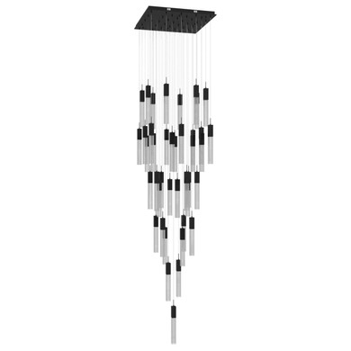 Mid. Chandeliers Multi-Port/Cascade by Avenue Lighting ( 192 | HF1903-41-GL-BK-SNW The Original Glacier ) 