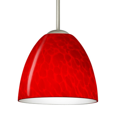 Mini Pendants Glass Down by Besa ( 74 | 1BC-7572RC-MED-SN Besa Sasha Pendant ) 