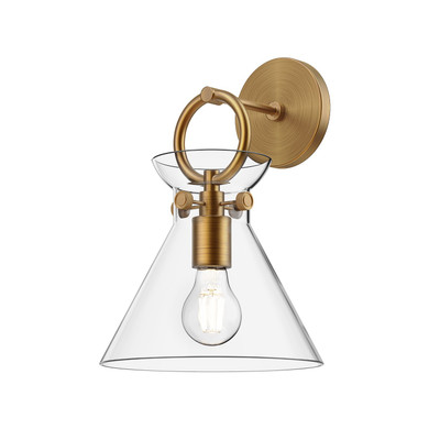 Sconces Single Glass by Alora ( 452 | WV412509AGCL Emerson ) 