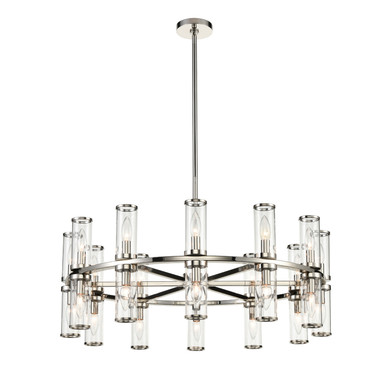 Mid. Chandeliers Glass Up by Alora ( 452 | CH309024PNCG Revolve ) 