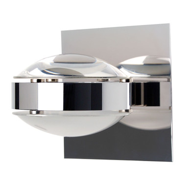 Sconces Single Glass by Besa ( 74 | OPTOS1W-CLFR-CR Optos ) 