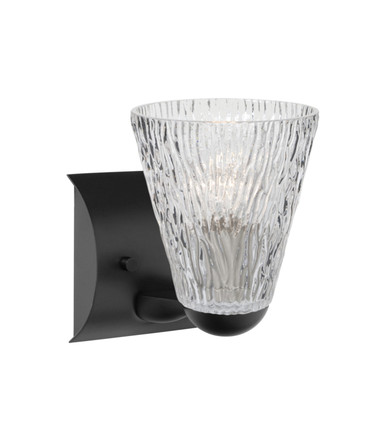 Sconces Single Glass by Besa ( 74 | 1WZ-NICO5CL-LED-BK Besa Nico 5 Mini Sconce ) 