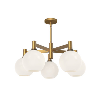 Mid. Chandeliers Glass Down by Alora ( 452 | CH506129AGOP Castilla ) 