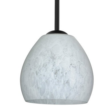 Mini Pendants Glass Down by Besa ( 74 | 1TT-412219-LED-BK Besa Bolla Stem Pendant ) 