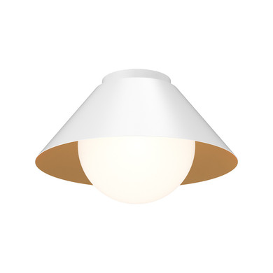 Flush Mounts Metal Shade by Alora ( 452 | FM485214WHOP Remy ) 