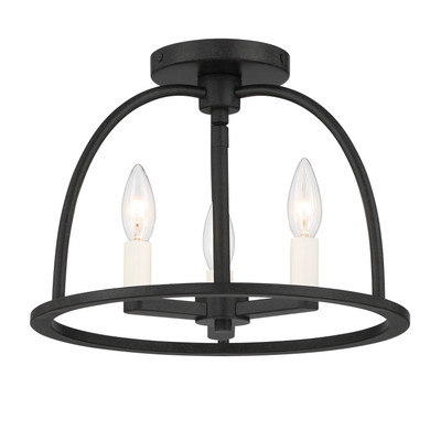 Semi-Flush Mts. Candle by Crystorama ( 60 | ABB-3003-BK_CEILING Abbott ) 