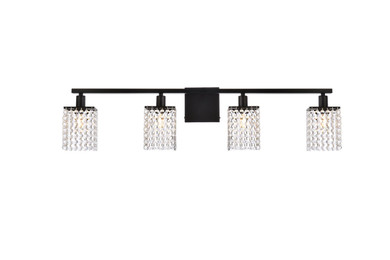 Bathroom Fixtures Four Lights by Elegant Lighting ( 173 | LD7012BK Phineas ) 
