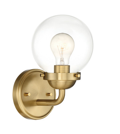 Sconces Single Glass by Designers Fountain ( 43 | 95901-BG Knoll ) 
