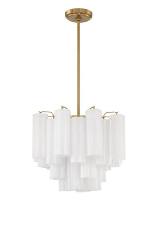 Mini Chandeliers Glass Shade by Crystorama ( 60 | ADD-300-AG-WH Addis ) 