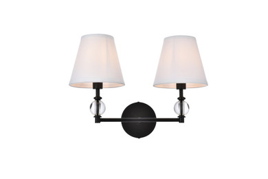 Bathroom Fixtures Two Lights by Elegant Lighting ( 173 | LD7022W15BK Bethany ) 