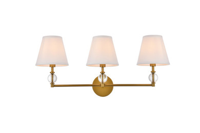 Bathroom Fixtures Three Lights by Elegant Lighting ( 173 | LD7023W24BR Bethany ) 