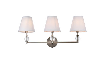 Bathroom Fixtures Three Lights by Elegant Lighting ( 173 | LD7023W24SN Bethany ) 