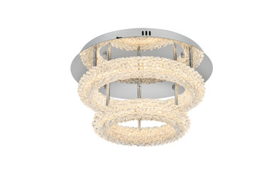 Flush Mounts Ring Shade/Halo by Elegant Lighting ( 173 | 3800F18L2C Bowen ) 
