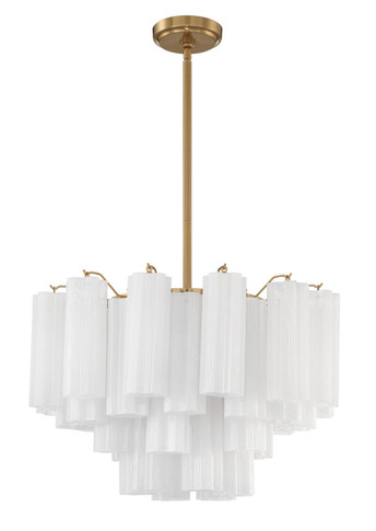 Mid. Chandeliers Glass Down by Crystorama ( 60 | ADD-308-AG-WH Addis ) 