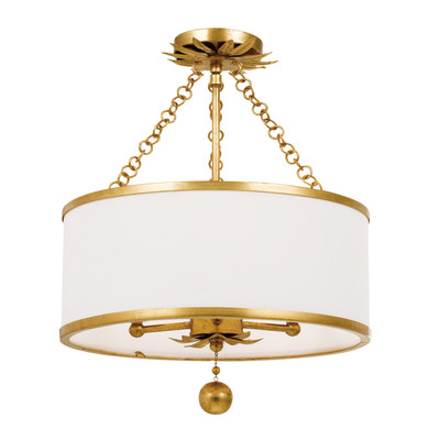 Semi-Flush Mts. Drum Shade by Crystorama ( 60 | 513-GA_CEILING Broche ) 