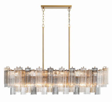 Linear/Island 4 Light + by Crystorama ( 60 | ADD-317-AG-AU Addis ) 