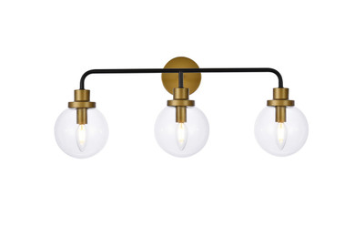Bathroom Fixtures Three Lights by Elegant Lighting ( 173 | LD7035W28BRB Hanson ) 
