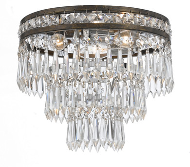 Flush Mounts Drum Shade by Crystorama ( 60 | 5260-EB-CL-MWP Mercer ) 