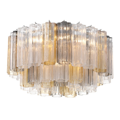 Flush Mounts Glass Down by Crystorama ( 60 | ADD-321-CH-AU Addis ) 