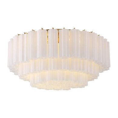 Flush Mounts Glass Down by Crystorama ( 60 | ADD-331-AG-WH Addis ) 