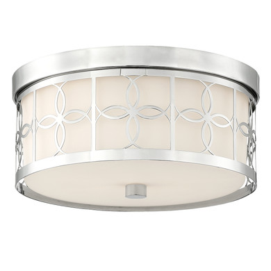 Flush Mounts Drum Shade by Crystorama ( 60 | ANN-2105-PN Anniversary ) 
