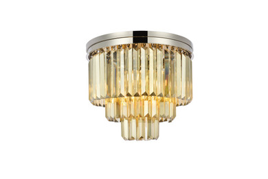 Flush Mounts Drum Shade by Elegant Lighting ( 173 | 1231F20PN-GT/RC Sydney ) 