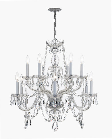 Mid. Chandeliers Candle by Crystorama ( 60 | 1135-CH-CL-MWP Traditional Crystal ) 