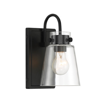 Sconces Single Glass by Designers Fountain ( 43 | D214M-1B-MB Inwood ) 