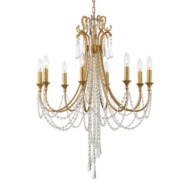Mid. Chandeliers Candle by Crystorama ( 60 | ARC-1908-GA-CL-MWP Arcadia ) 