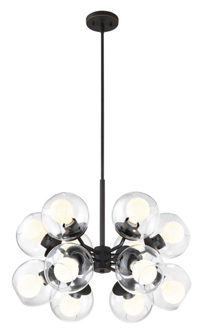 Mid. Chandeliers Glass Up by Designers Fountain ( 43 | 912812-SB Meridian ) 