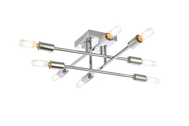 Semi-Flush Mts. Geometric/Linear by Elegant Lighting ( 173 | LD2351C Script ) 