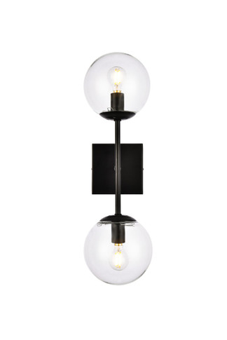 Sconces Double Glass by Elegant Lighting ( 173 | LD2357BK Neri ) 