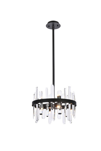 Pendants Drum Shade by Elegant Lighting ( 173 | 2200D16BK Serena ) 