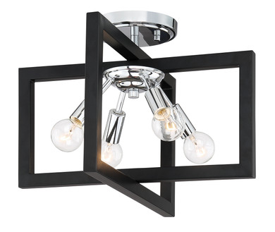 Semi-Flush Mts. Cage by Designers Fountain ( 43 | 92811-CH Xander ) 