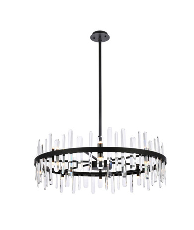 Large Chandeliers Drum Shade by Elegant Lighting ( 173 | 2200D36BK Serena ) 