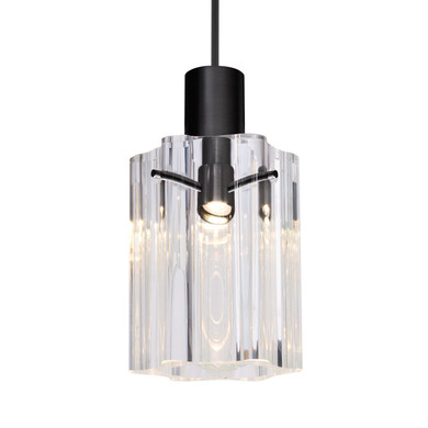 Mini Pendants Glass Down by Besa ( 74 | X-ICE4CL-LED-BK Besa Ice 4 Pendant ) 