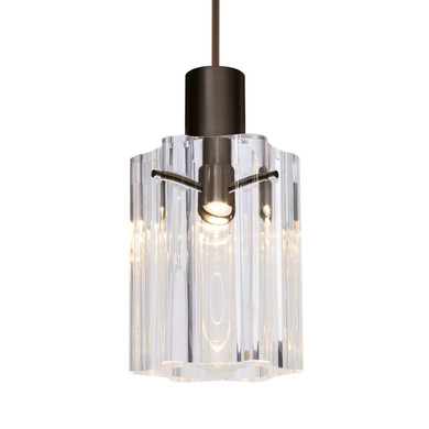 Mini Pendants Glass Down by Besa ( 74 | X-ICE4CL-LED-BR Besa Ice 4 Pendant ) 