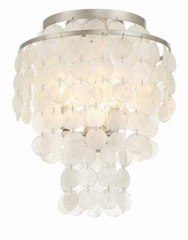 Flush Mounts Drum Shade by Crystorama ( 60 | BRI-3003-SA Brielle ) 