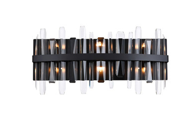 Bathroom Fixtures Cylindrical / Linear by Elegant Lighting ( 173 | 2200W24BK Serena ) 