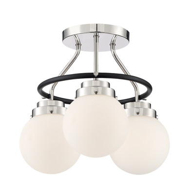 Semi-Flush Mts. Multi-port/Cluster by Designers Fountain ( 43 | D232M-SF-PN Elle ) 