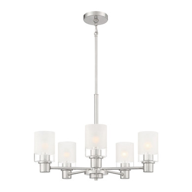 Mid. Chandeliers Glass Up by Designers Fountain ( 43 | D236M-5CH-BN Cedar Lane ) 