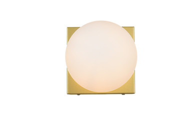 Sconces Single Glass by Elegant Lighting ( 173 | LD7303W6BRA Jaylin ) 