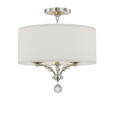Semi-Flush Mts. Drum Shade by Crystorama ( 60 | 8005-PN_CEILING Mirage ) 