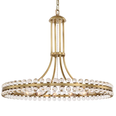 Mid. Chandeliers Ring/Halo by Crystorama ( 60 | CLO-8899-AG Clover ) 
