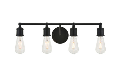 Bathroom Fixtures Four Lights by Elegant Lighting ( 173 | LD4028W22BK Serif ) 