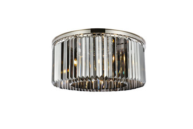 Flush Mounts Drum Shade by Elegant Lighting ( 173 | 1238F31PN-SS/RC Sydney ) 